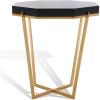 Safavieh Couture Collection Danna Black Metal End Table(Gold / Black)
