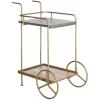 Safavieh Home Collection Harper 2-tier Natural Wheels Bar Cart
