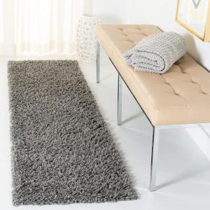 SAFAVIEH Area Rug 8×10 – August Shag Collection – Large – Beige, Solid Pattern, Non-Shedding & Easy Cleaning, Plush Thick Pile, Ideal for Living Room, Bedroom, Dining Space (AUG200D)(Grey)