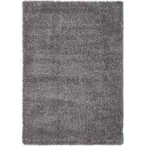 SAFAVIEH Area Rug 8×10 – Fontana Shag Collection – Large – Grey, Solid Pattern, Non-Shedding & Easy Cleaning, Ultra Plush Thick Pile, Ideal for Living Room, Bedroom, Dining Space (FNT800F)(Silver)