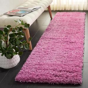 SAFAVIEH Area Rug 8×10 – Fontana Shag Collection – Large – Grey, Solid Pattern, Non-Shedding & Easy Cleaning, Ultra Plush Thick Pile, Ideal for Living Room, Bedroom, Dining Space (FNT800F)(Pink)