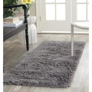 SAFAVIEH Classic Shag Collection Area Rug – 5′ x 8′, Lime, Handmade, 1.75-inch Thick Ideal for High Traffic Areas in Living Room, Bedroom (SG240B)(Grey)