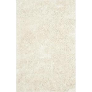 SAFAVIEH Classic Shag Collection Area Rug – 5′ x 8′, Lime, Handmade, 1.75-inch Thick Ideal for High Traffic Areas in Living Room, Bedroom (SG240B)(Ivory)