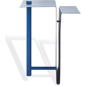 SAFAVIEH Couture Collection – Aldwyn Blue Metal Accent Table, Modern Fully Assembled Side Table (SFV6803C)(Blue)