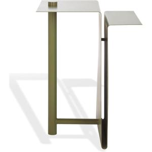 SAFAVIEH Couture Collection – Aldwyn Blue Metal Accent Table, Modern Fully Assembled Side Table (SFV6803C)(Olive Green)