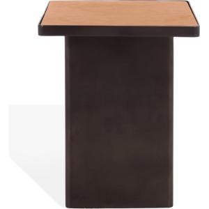 SAFAVIEH Couture Collection – Bellatressa Black Metal Accent Table, Square Red Marble Top, Modern Design, Fully Assembled (SFV5774A)(Red / Black)