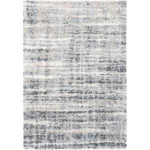 SAFAVIEH Fontana Shag Collection Area Rug – 6’7″ x 9′, Grey & Ivory, Modern Design, Non-Shedding & Easy Care, 2-inch Thick Ideal for High Traffic Areas in Living Room, Bedroom (FNT856G)(Grey/Ivory)
