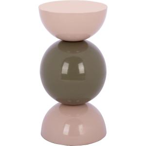 SAFAVIEH Home Collection – Michio Sculptural Accent Table in Beige & Green Finish, Modern Geometric Side Table, Fully Assembled (ACC3238A)(Beige/Green)