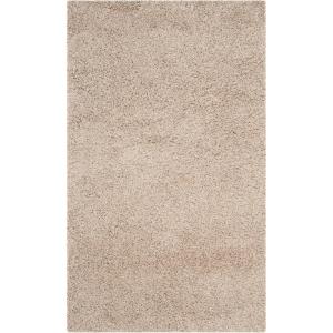 SAFAVIEH Laguna Shag Collection Area Rug – 8′ x 10′, Sand, Solid Design, Non-Shedding & Easy Care, 2-inch Thick Ideal for High Traffic Areas in Living Room, Bedroom (SGL303C)(Sand)