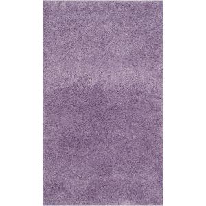 SAFAVIEH Laguna Shag Collection Area Rug – 8′ x 10′, Sand, Solid Design, Non-Shedding & Easy Care, 2-inch Thick Ideal for High Traffic Areas in Living Room, Bedroom (SGL303C)(Lilac)
