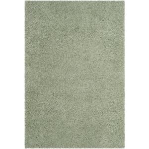 SAFAVIEH Laguna Shag Collection Area Rug – 8′ x 10′, Sand, Solid Design, Non-Shedding & Easy Care, 2-inch Thick Ideal for High Traffic Areas in Living Room, Bedroom (SGL303C)(Light Sage)
