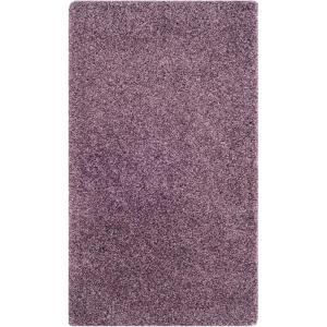 SAFAVIEH Laguna Shag Collection Area Rug – 8′ x 10′, Sand, Solid Design, Non-Shedding & Easy Care, 2-inch Thick Ideal for High Traffic Areas in Living Room, Bedroom (SGL303C)(Purple)