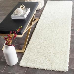 SAFAVIEH Laguna Shag Collection Area Rug – 8′ x 10′, Sand, Solid Design, Non-Shedding & Easy Care, 2-inch Thick Ideal for High Traffic Areas in Living Room, Bedroom (SGL303C)(Ivory)