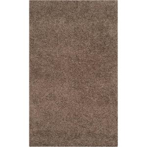 SAFAVIEH Laguna Shag Collection Area Rug – 8′ x 10′, Sand, Solid Design, Non-Shedding & Easy Care, 2-inch Thick Ideal for High Traffic Areas in Living Room, Bedroom (SGL303C)(Taupe)