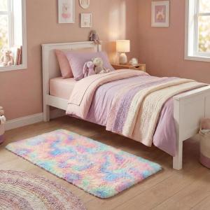 SAFAVIEH Rainbow Shag Collection Area Rug – 8′ x 10′, Light Beige, Slip Resistant, Non-Shedding & Easy Care, 1.6-inch Thick, Ideal for Living Room, Bedroom, Home Office, Dining Space (RBO100A-8)(Rainbow)