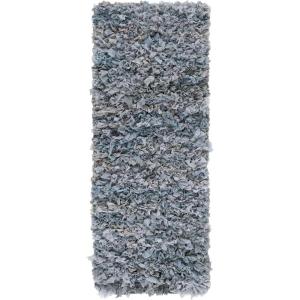 SAFAVIEH Rio Shag Collection Area Rug – 5′ x 8′, Green & Multi, Handmade Decorative, 3.5-inch Thick Ideal for High Traffic Areas in Living Room, Bedroom (SG951A)(Light Grey)
