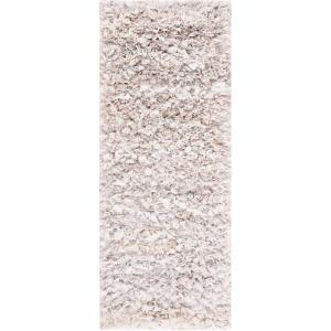 SAFAVIEH Rio Shag Collection Area Rug – 5′ x 8′, Green & Multi, Handmade Decorative, 3.5-inch Thick Ideal for High Traffic Areas in Living Room, Bedroom (SG951A)(Creme)