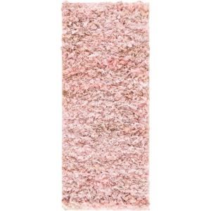 SAFAVIEH Rio Shag Collection Area Rug – 5′ x 8′, Green & Multi, Handmade Decorative, 3.5-inch Thick Ideal for High Traffic Areas in Living Room, Bedroom (SG951A)(Light Pink)