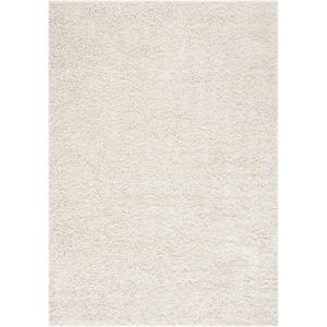 SAFAVIEH Venus Shag Collection Area Rug – 5’3″ x 7’6″, Green, Non-Shedding & Easy Care, 1.8-inch Thick Ideal for High Traffic Areas in Living Room, Bedroom (VNS520Y)(Ivory)