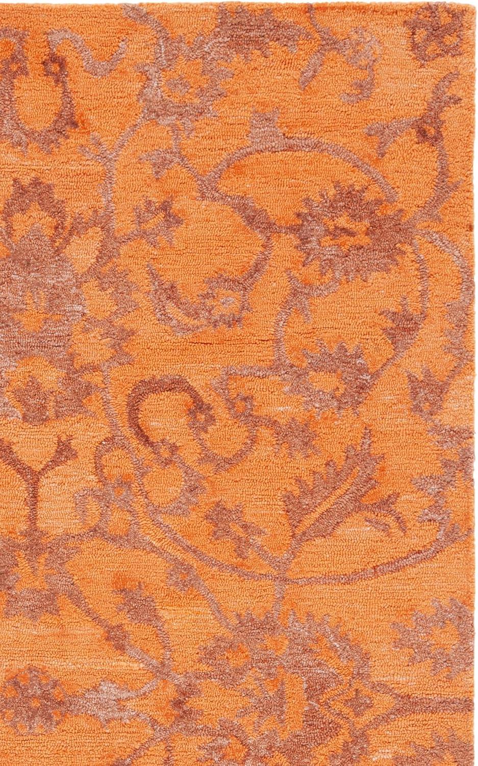 image:imageSAFAVIEH Area Rug 8x10 Anatolia Collection Large Beige amp Black Handmade Floral Scroll Design Ideal for Living Room Bedroom Office Dining Space AN401BRust