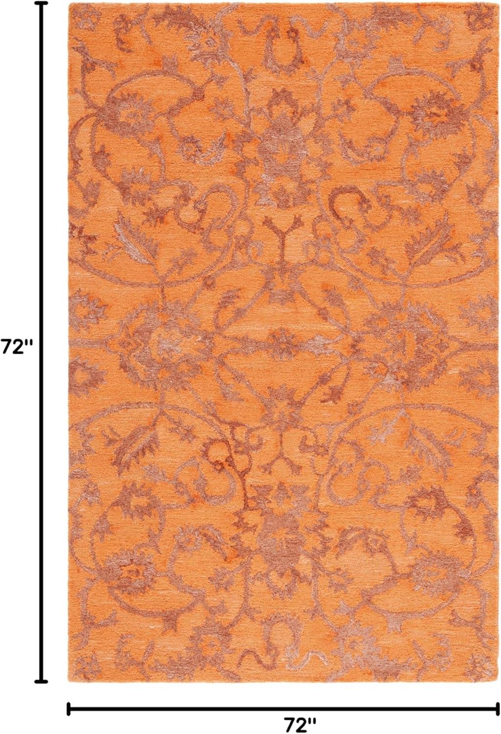 image:imageSAFAVIEH Area Rug 8x10 Anatolia Collection Large Beige amp Black Handmade Floral Scroll Design Ideal for Living Room Bedroom Office Dining Space AN401BRust