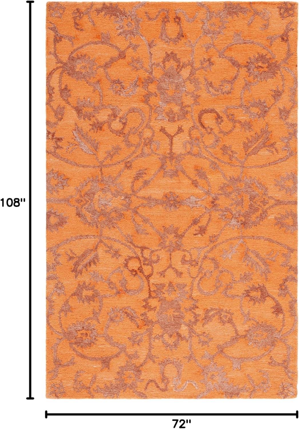 image:imageSAFAVIEH Area Rug 8x10 Anatolia Collection Large Beige amp Black Handmade Floral Scroll Design Ideal for Living Room Bedroom Office Dining Space AN401BRust