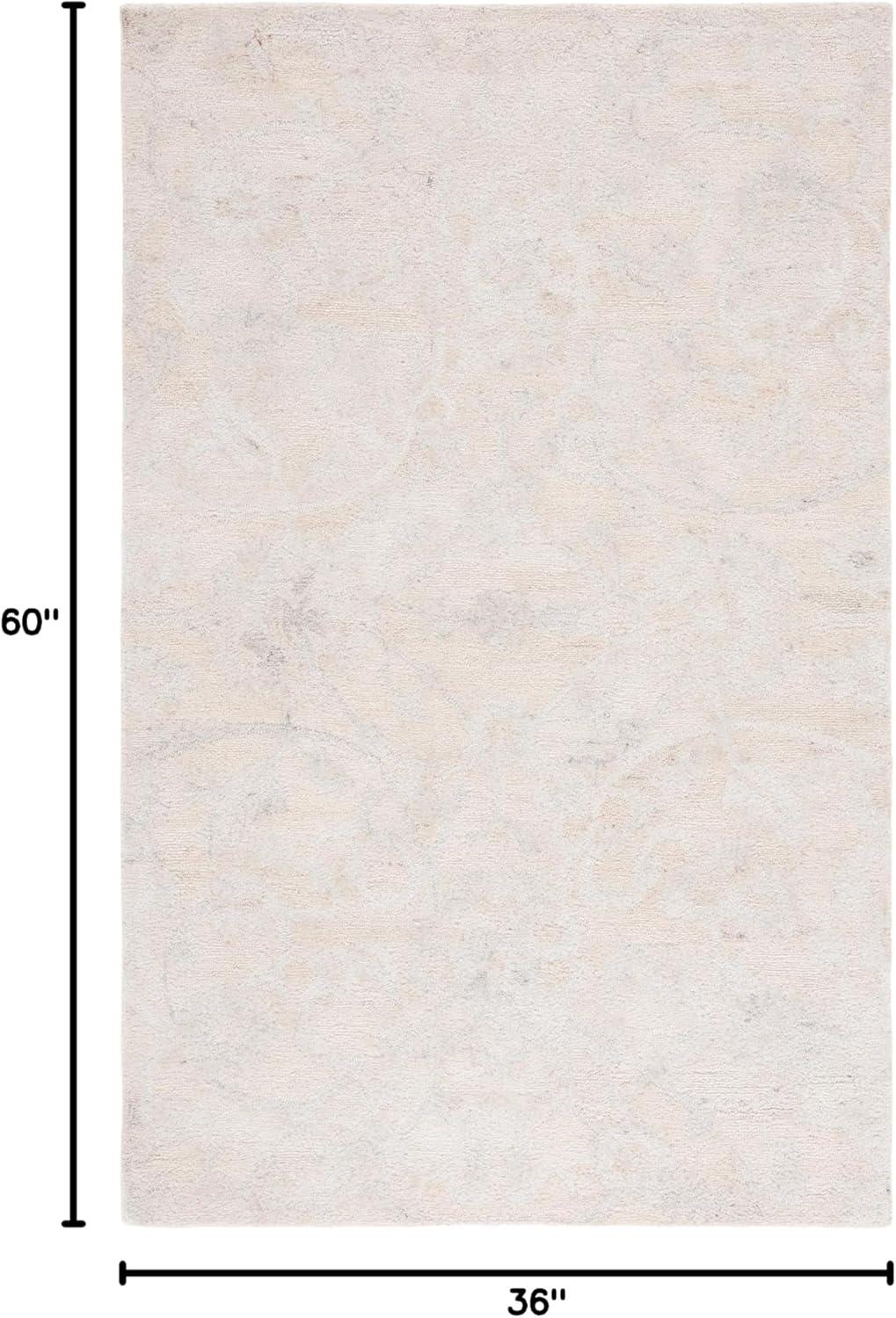 image:imageSAFAVIEH Area Rug 8x10 Anatolia Collection Large Beige amp Black Handmade Floral Scroll Design Ideal for Living Room Bedroom Office Dining Space AN401BIvory