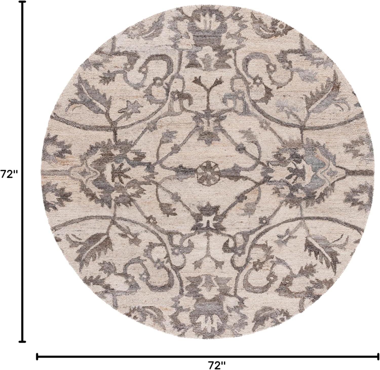 image:imageSAFAVIEH Area Rug 8x10 Anatolia Collection Large Beige amp Black Handmade Floral Scroll Design Ideal for Living Room Bedroom Office Dining Space AN401BIvoryBrown