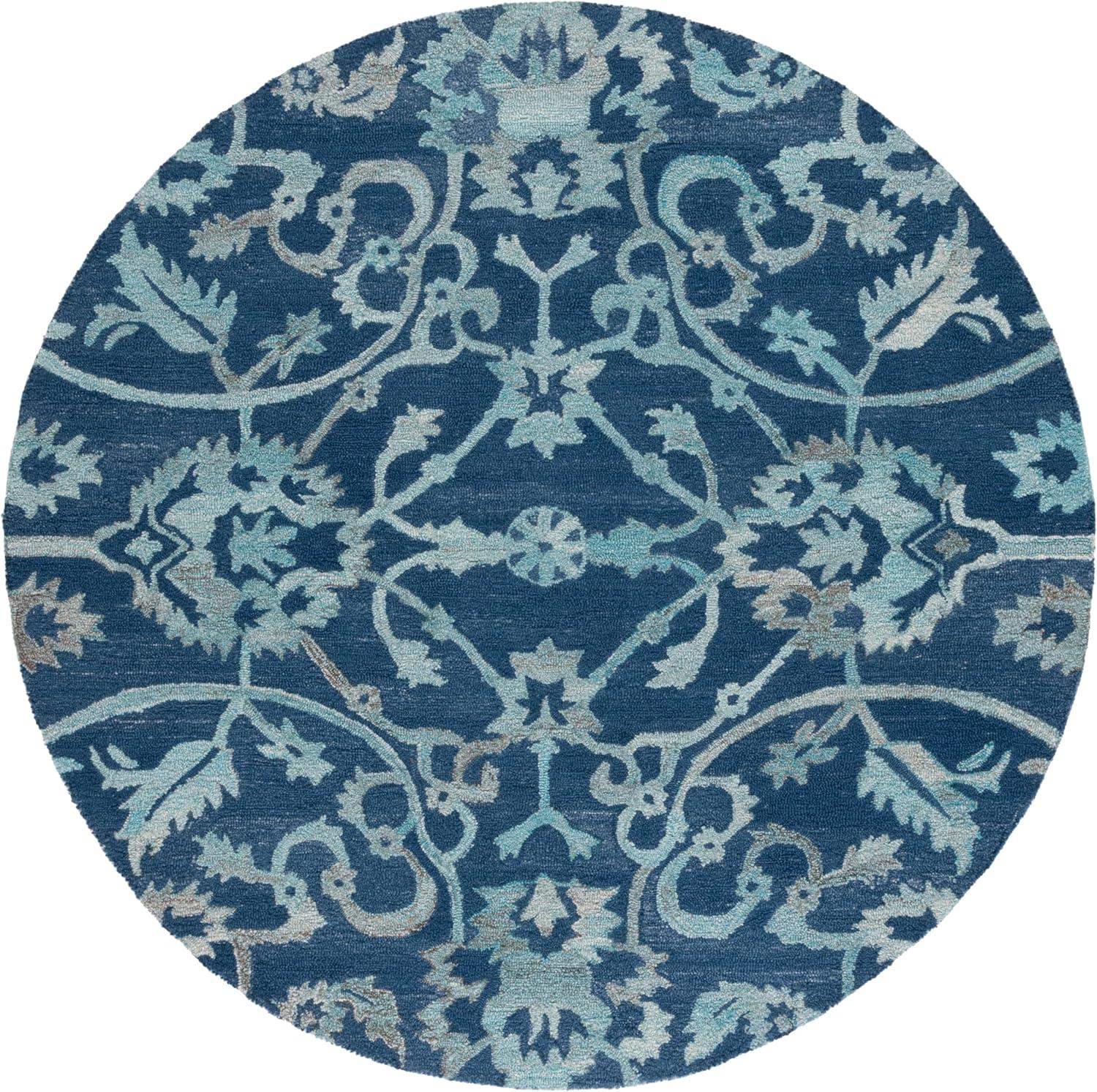 image:imageSAFAVIEH Area Rug 8x10 Anatolia Collection Large Beige amp Black Handmade Floral Scroll Design Ideal for Living Room Bedroom Office Dining Space AN401BNavy