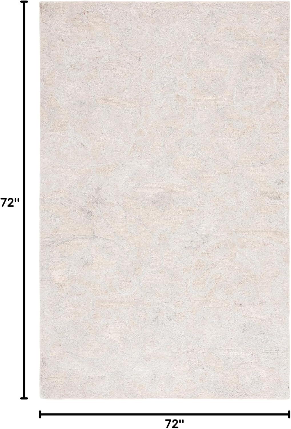 image:imageSAFAVIEH Area Rug 8x10 Anatolia Collection Large Beige amp Black Handmade Floral Scroll Design Ideal for Living Room Bedroom Office Dining Space AN401BIvory