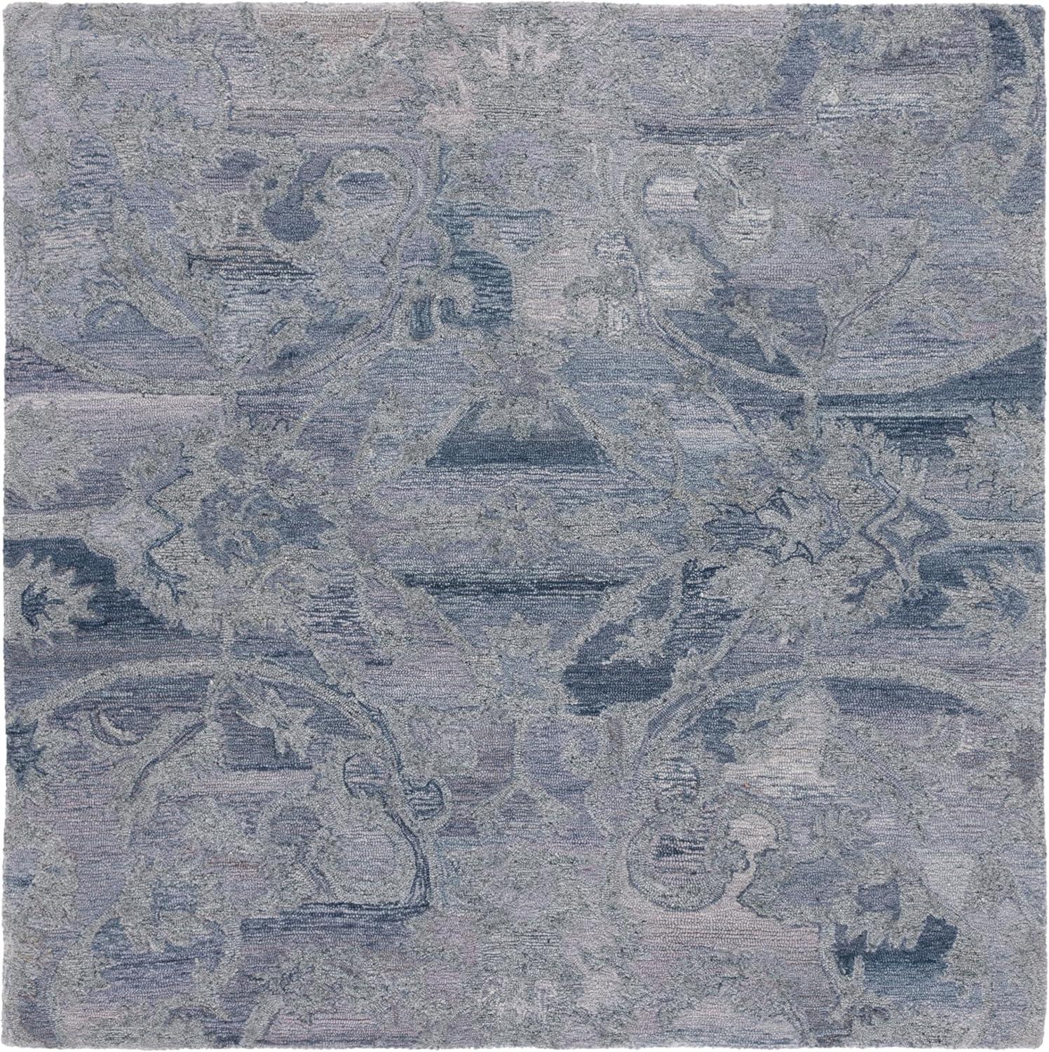 image:imageSAFAVIEH Area Rug 8x10 Anatolia Collection Large Beige amp Black Handmade Floral Scroll Design Ideal for Living Room Bedroom Office Dining Space AN401BVioletPurple
