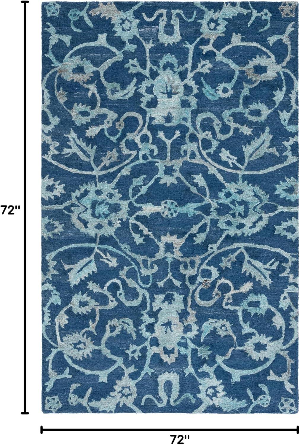 image:imageSAFAVIEH Area Rug 8x10 Anatolia Collection Large Beige amp Black Handmade Floral Scroll Design Ideal for Living Room Bedroom Office Dining Space AN401BNavy