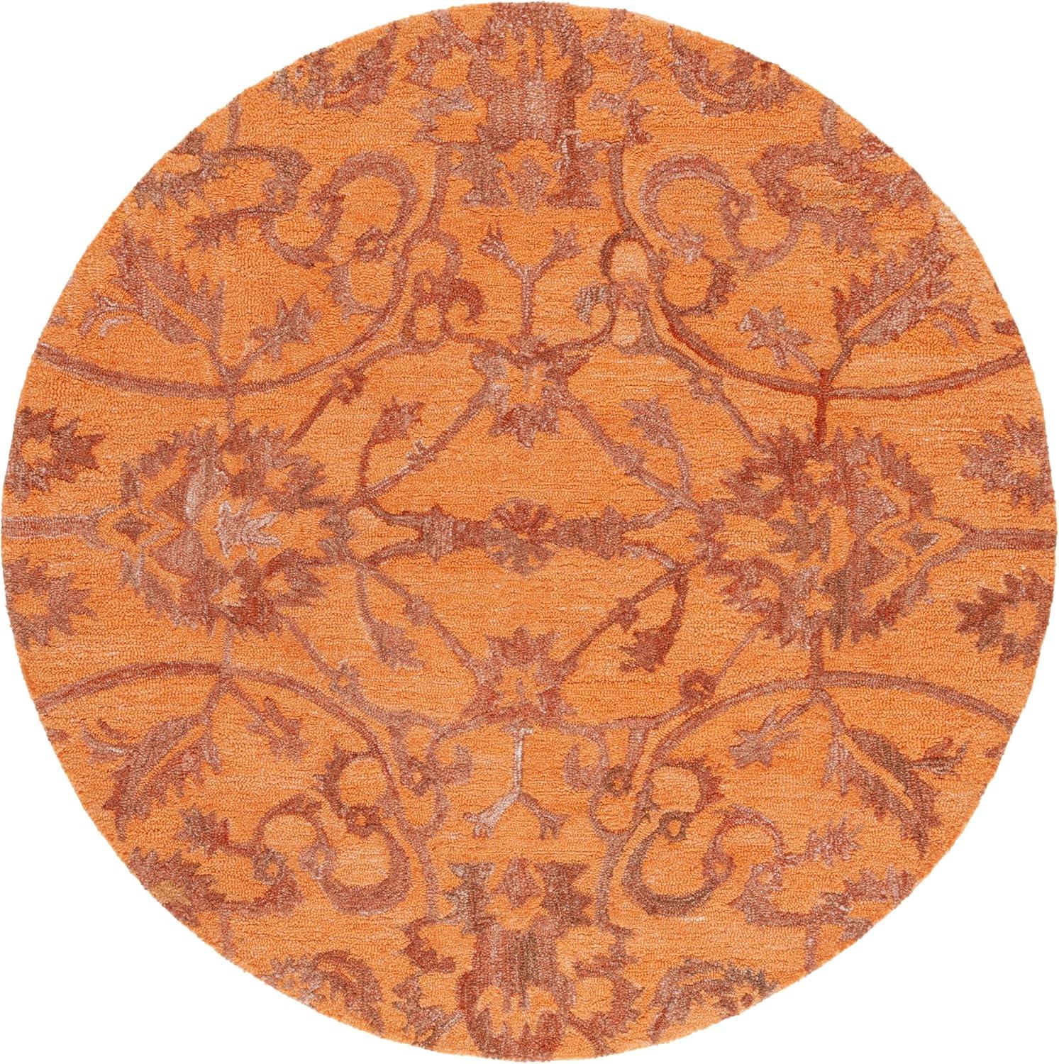 image:imageSAFAVIEH Area Rug 8x10 Anatolia Collection Large Beige amp Black Handmade Floral Scroll Design Ideal for Living Room Bedroom Office Dining Space AN401BRust
