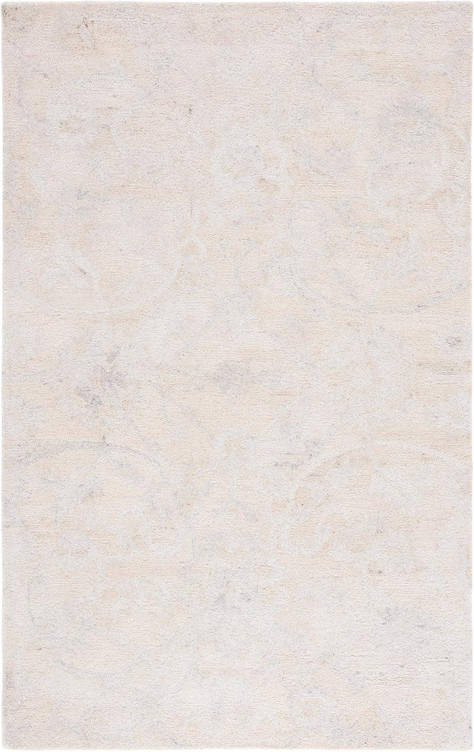 image:imageSAFAVIEH Area Rug 8x10 Anatolia Collection Large Beige amp Black Handmade Floral Scroll Design Ideal for Living Room Bedroom Office Dining Space AN401BIvory