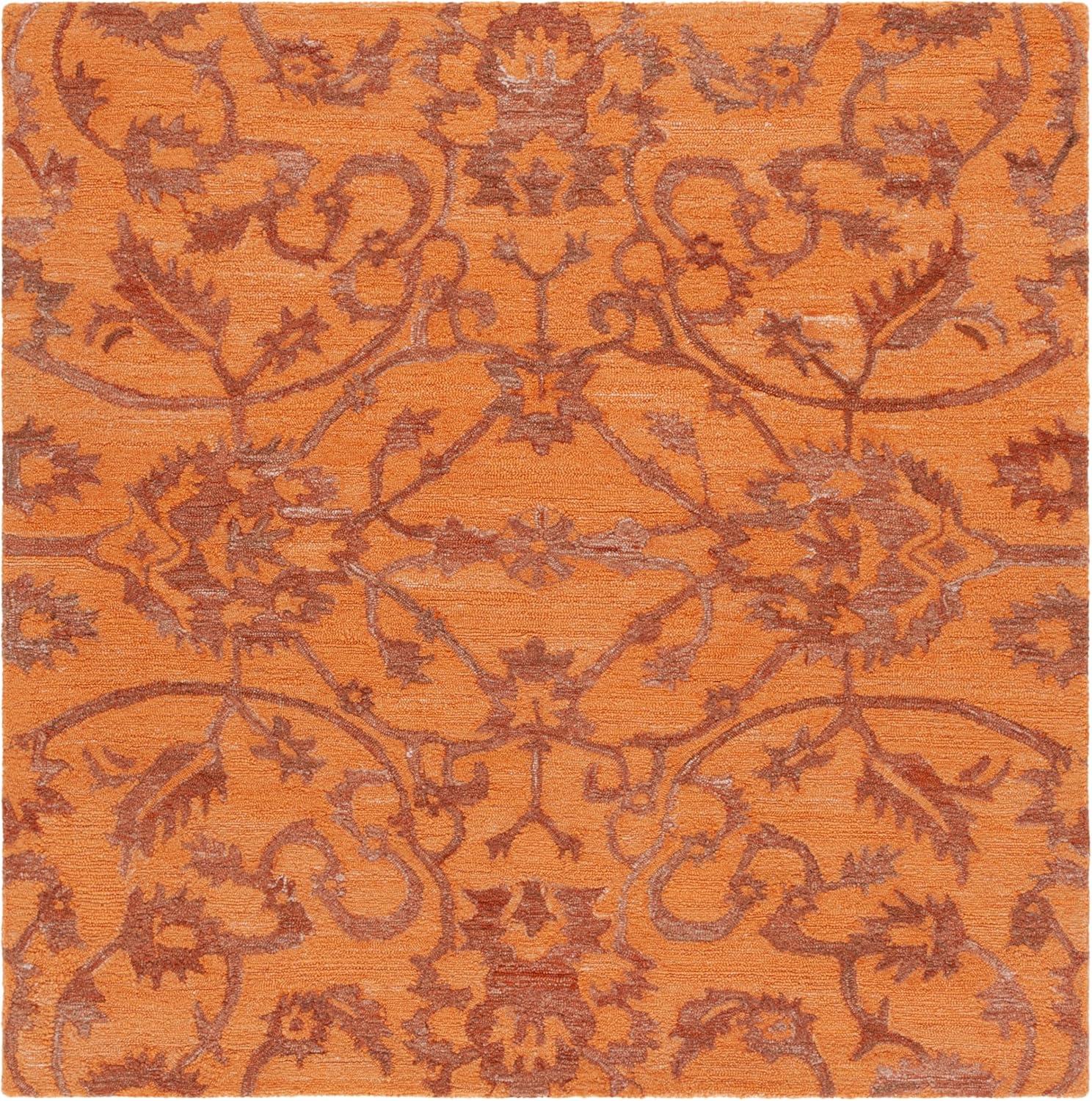 image:imageSAFAVIEH Area Rug 8x10 Anatolia Collection Large Beige amp Black Handmade Floral Scroll Design Ideal for Living Room Bedroom Office Dining Space AN401BRust