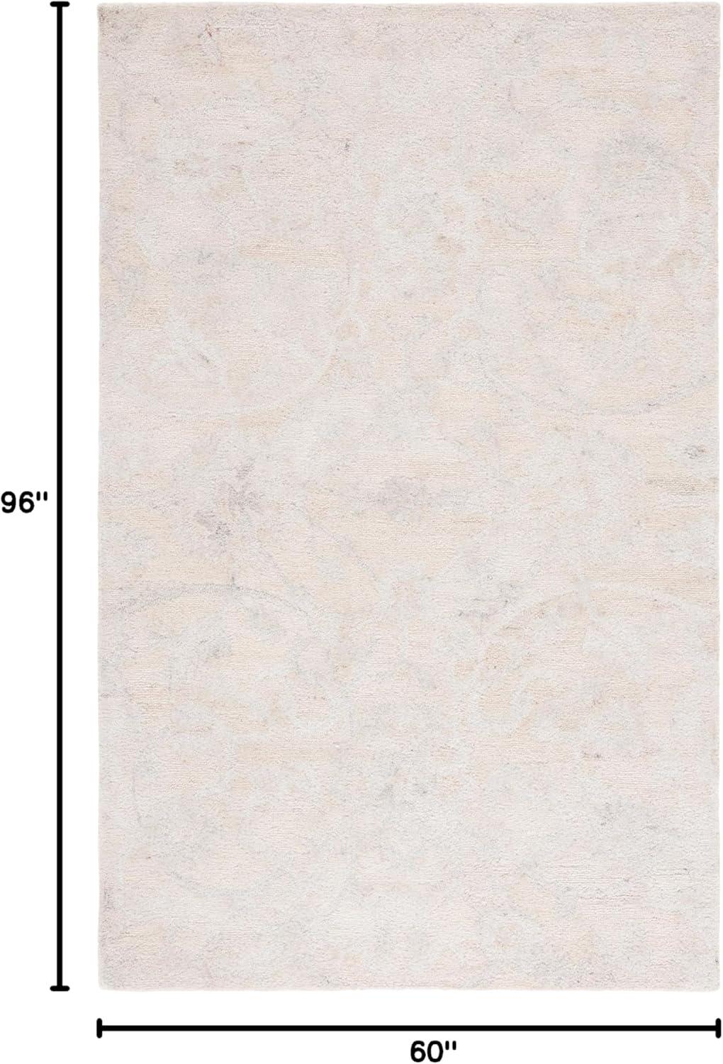image:imageSAFAVIEH Area Rug 8x10 Anatolia Collection Large Beige amp Black Handmade Floral Scroll Design Ideal for Living Room Bedroom Office Dining Space AN401BIvory