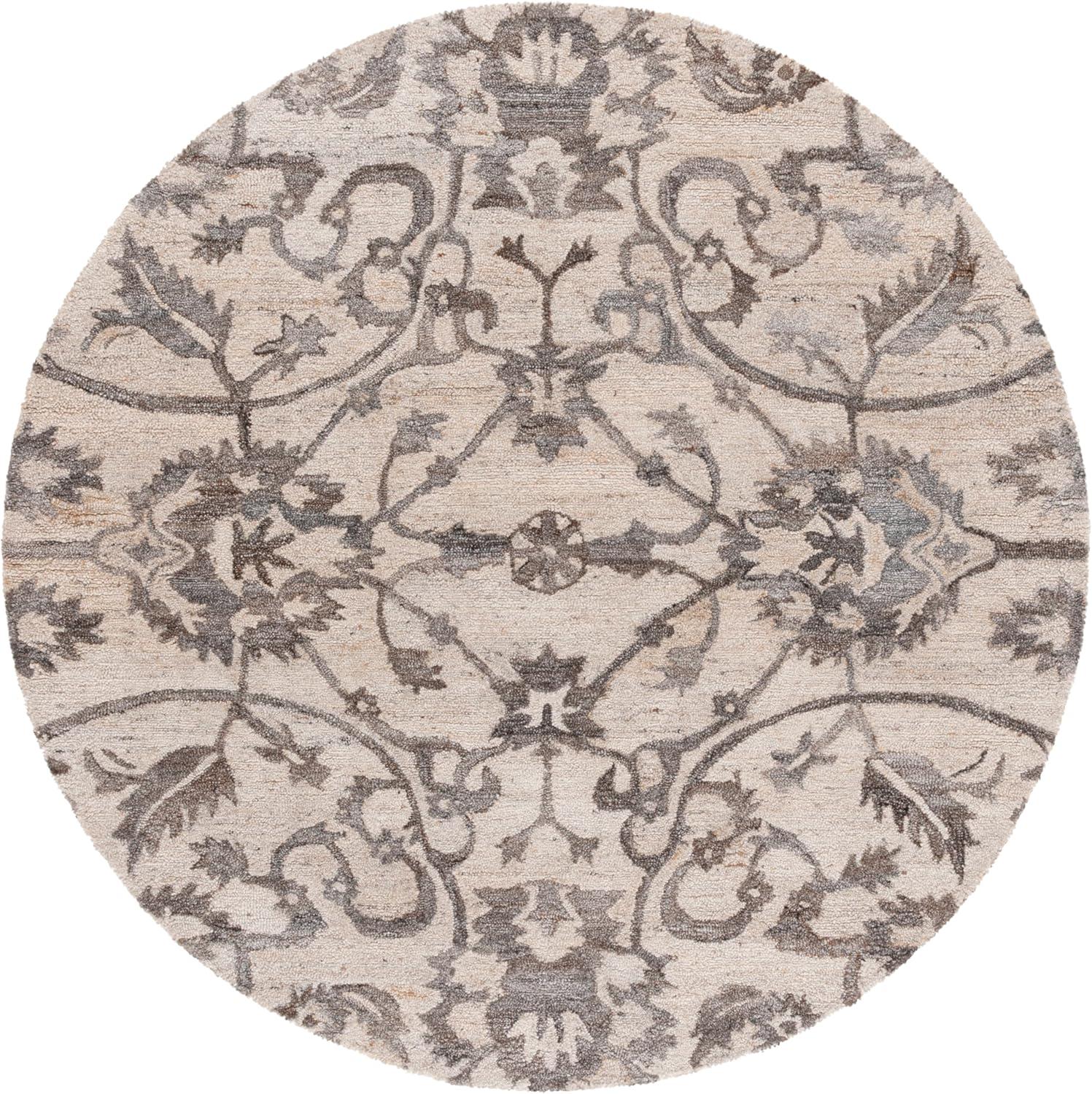 image:imageSAFAVIEH Area Rug 8x10 Anatolia Collection Large Beige amp Black Handmade Floral Scroll Design Ideal for Living Room Bedroom Office Dining Space AN401BIvoryBrown