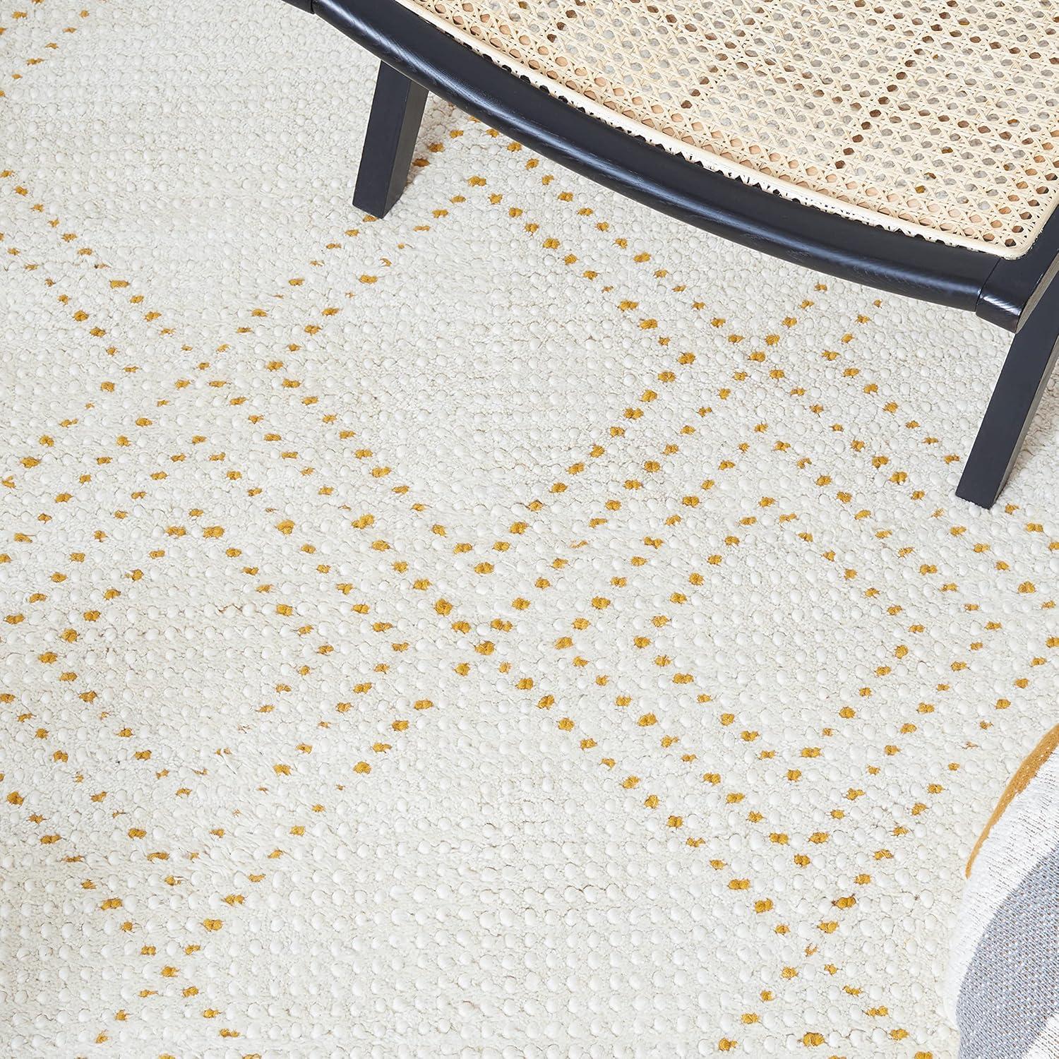 image:imageSAFAVIEH Area Rug 8x10 Casablanca Collection Large Ivory amp Black Handmade Wool Moroccan Boho Braided Tassel Ideal for Living Room Bedroom Dining Space CSB676ZIvoryGold