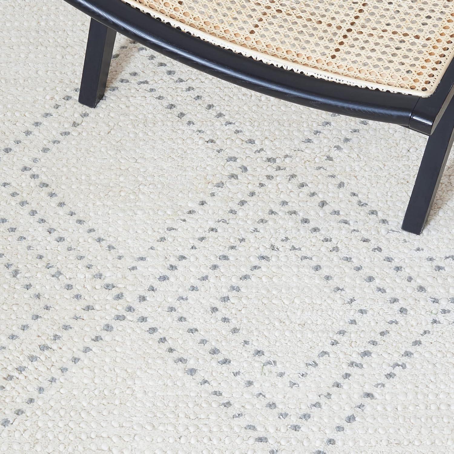 image:imageSAFAVIEH Area Rug 8x10 Casablanca Collection Large Ivory amp Black Handmade Wool Moroccan Boho Braided Tassel Ideal for Living Room Bedroom Dining Space CSB676ZIvoryGrey