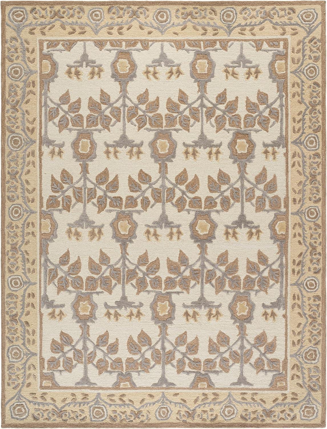 image:imageSAFAVIEH Area Rug 8x10 Earthly Treasures Collection Large Ivory amp Blue Handmade Wool amp Viscose Ideal for Living Room Bedroom Dining Space ET215MIvoryBeige