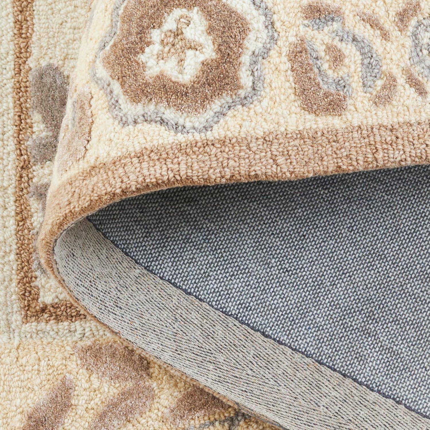 image:imageSAFAVIEH Area Rug 8x10 Earthly Treasures Collection Large Ivory amp Blue Handmade Wool amp Viscose Ideal for Living Room Bedroom Dining Space ET215MIvoryBeige