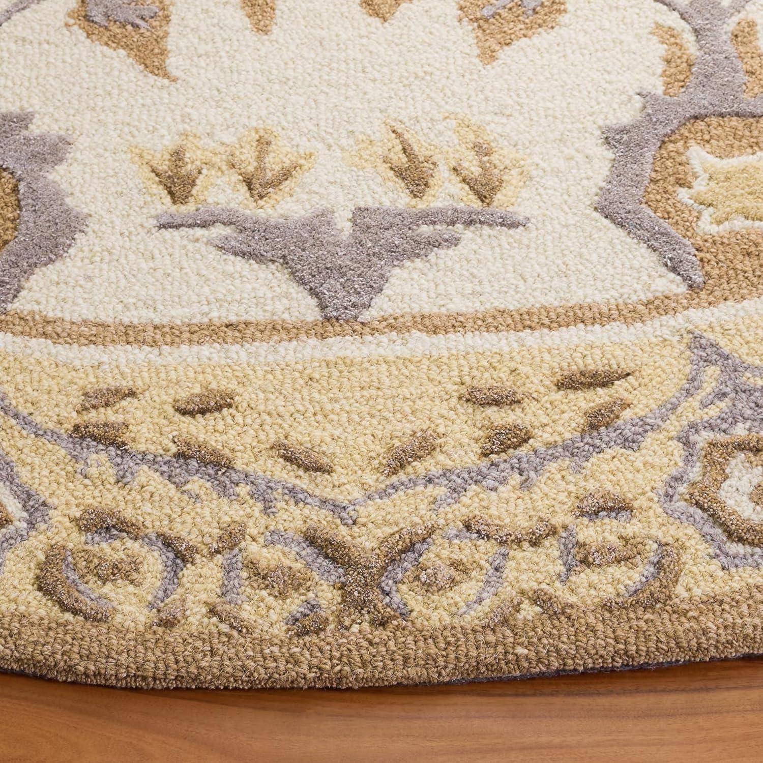 image:imageSAFAVIEH Area Rug 8x10 Earthly Treasures Collection Large Ivory amp Blue Handmade Wool amp Viscose Ideal for Living Room Bedroom Dining Space ET215MIvoryBeige