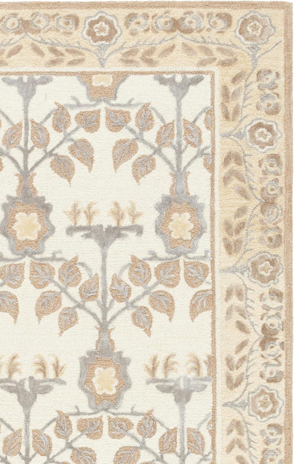 image:imageSAFAVIEH Area Rug 8x10 Earthly Treasures Collection Large Ivory amp Blue Handmade Wool amp Viscose Ideal for Living Room Bedroom Dining Space ET215MIvoryBeige