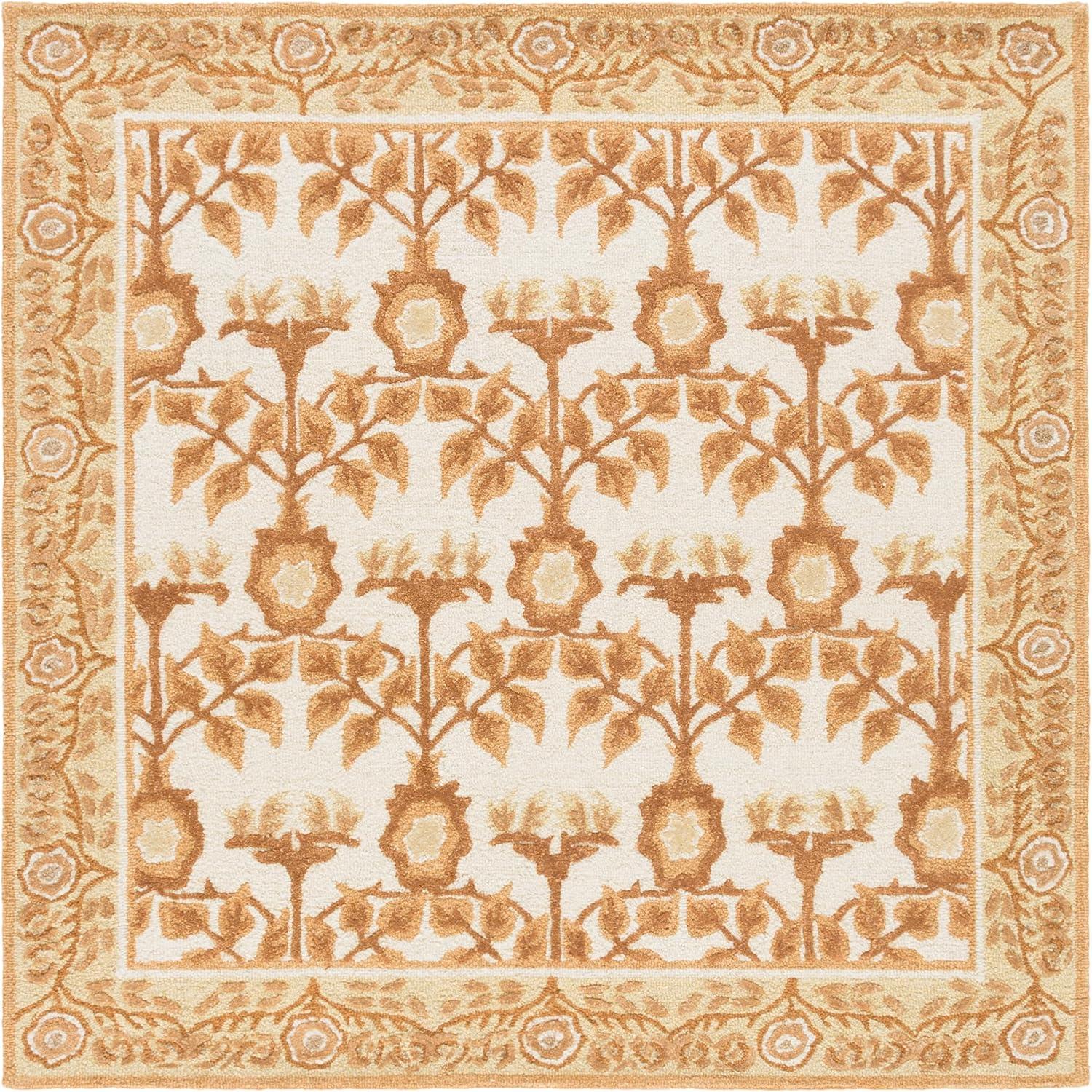 image:imageSAFAVIEH Area Rug 8x10 Earthly Treasures Collection Large Ivory amp Blue Handmade Wool amp Viscose Ideal for Living Room Bedroom Dining Space ET215MIvoryBrown