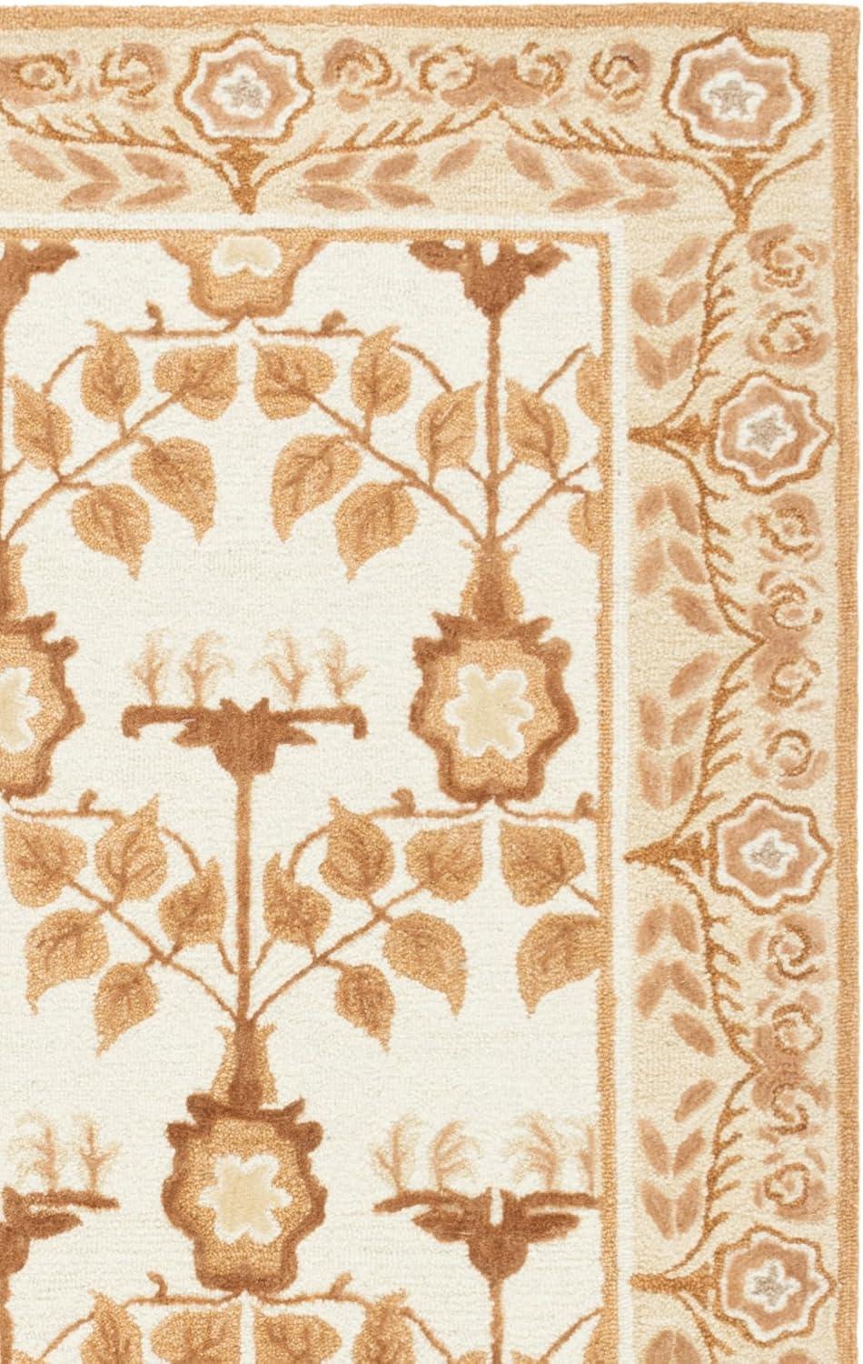 image:imageSAFAVIEH Area Rug 8x10 Earthly Treasures Collection Large Ivory amp Blue Handmade Wool amp Viscose Ideal for Living Room Bedroom Dining Space ET215MIvoryBrown