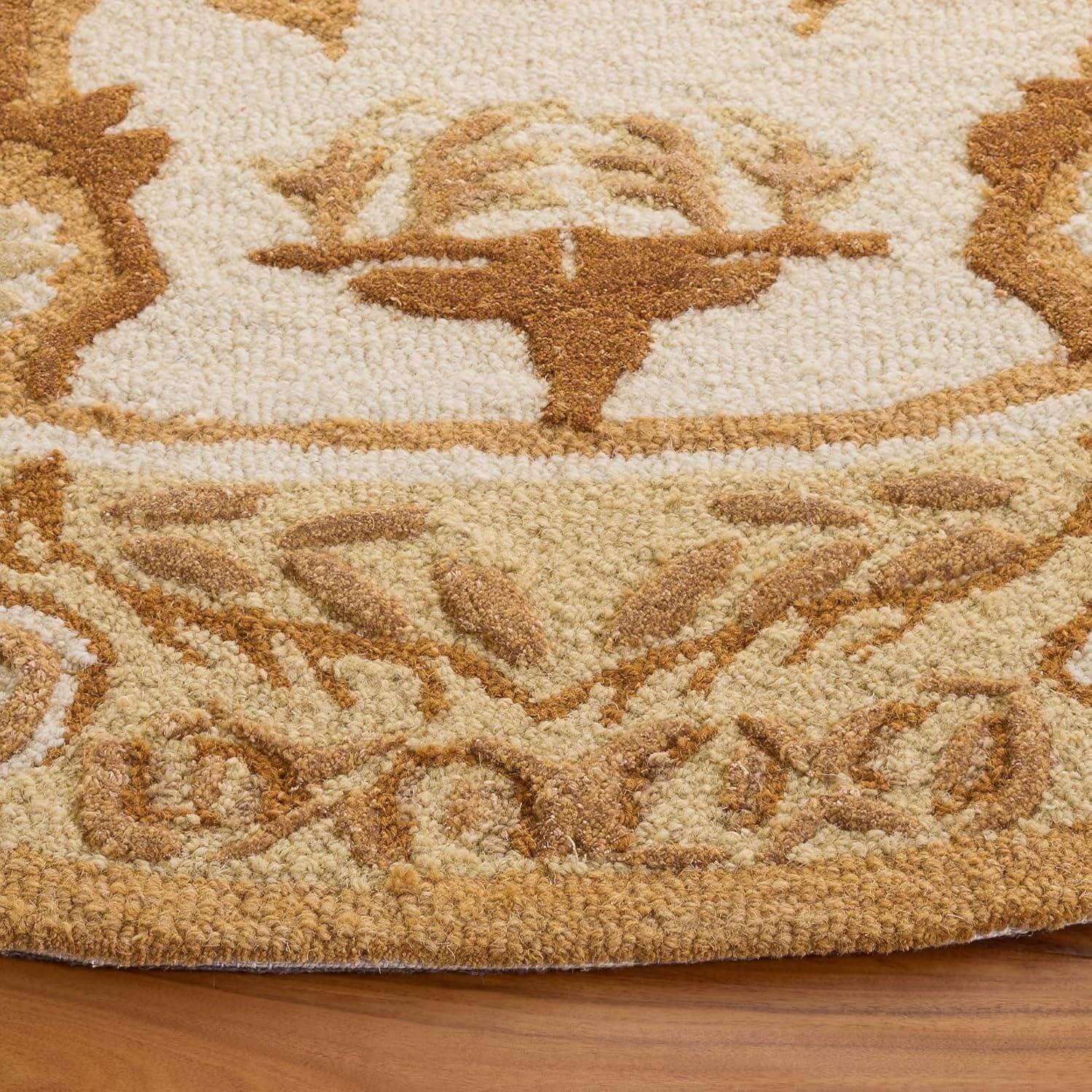 image:imageSAFAVIEH Area Rug 8x10 Earthly Treasures Collection Large Ivory amp Blue Handmade Wool amp Viscose Ideal for Living Room Bedroom Dining Space ET215MIvoryBrown