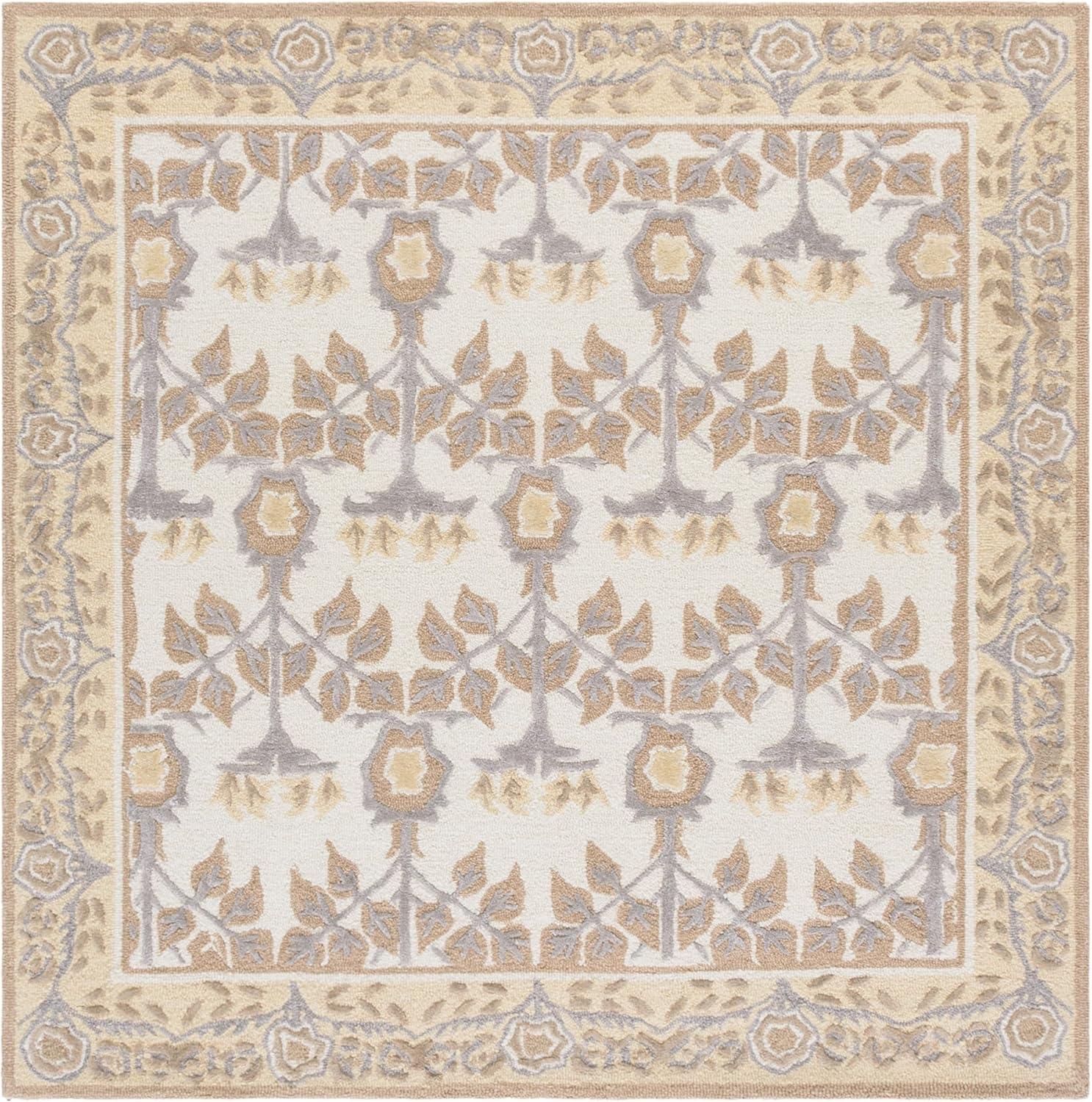 image:imageSAFAVIEH Area Rug 8x10 Earthly Treasures Collection Large Ivory amp Blue Handmade Wool amp Viscose Ideal for Living Room Bedroom Dining Space ET215MIvoryBeige