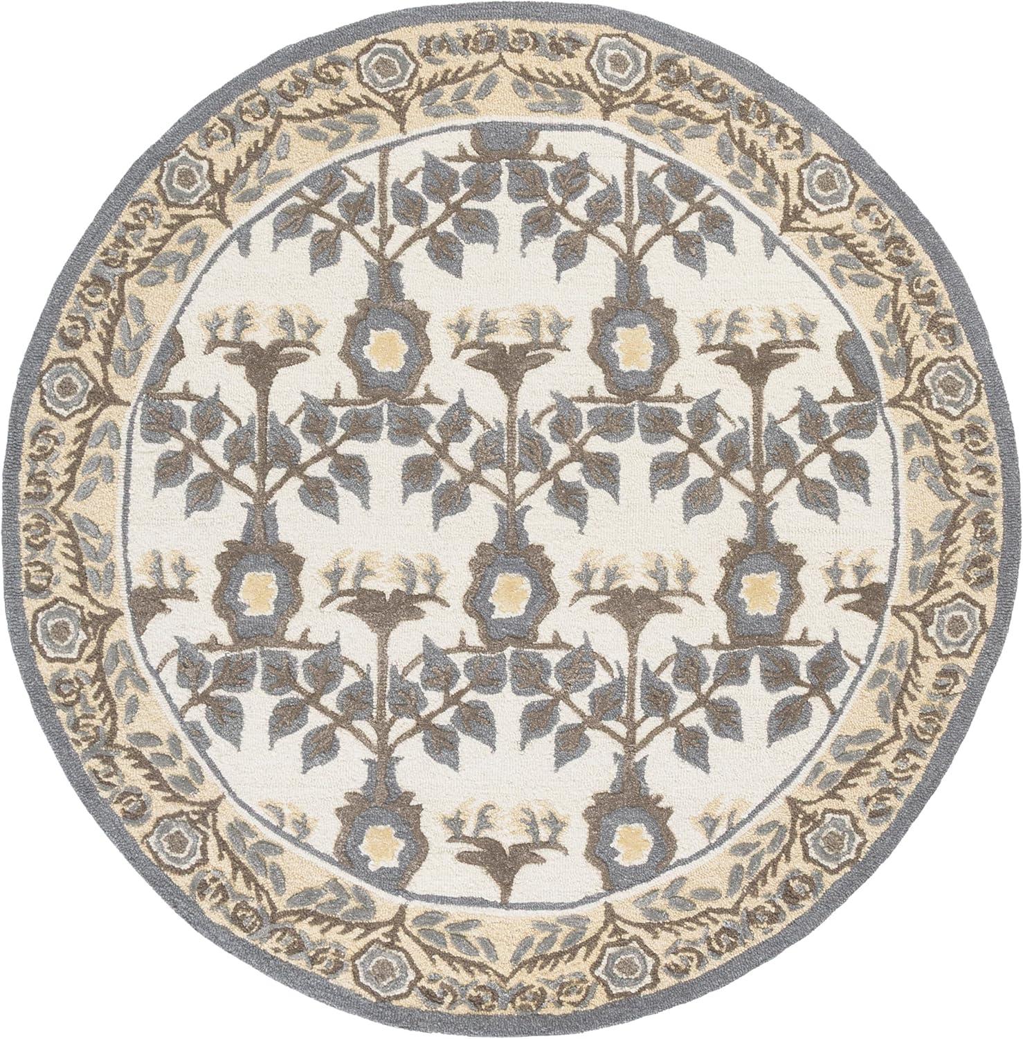 image:imageSAFAVIEH Area Rug 8x10 Earthly Treasures Collection Large Ivory amp Blue Handmade Wool amp Viscose Ideal for Living Room Bedroom Dining Space ET215MIvoryGrey