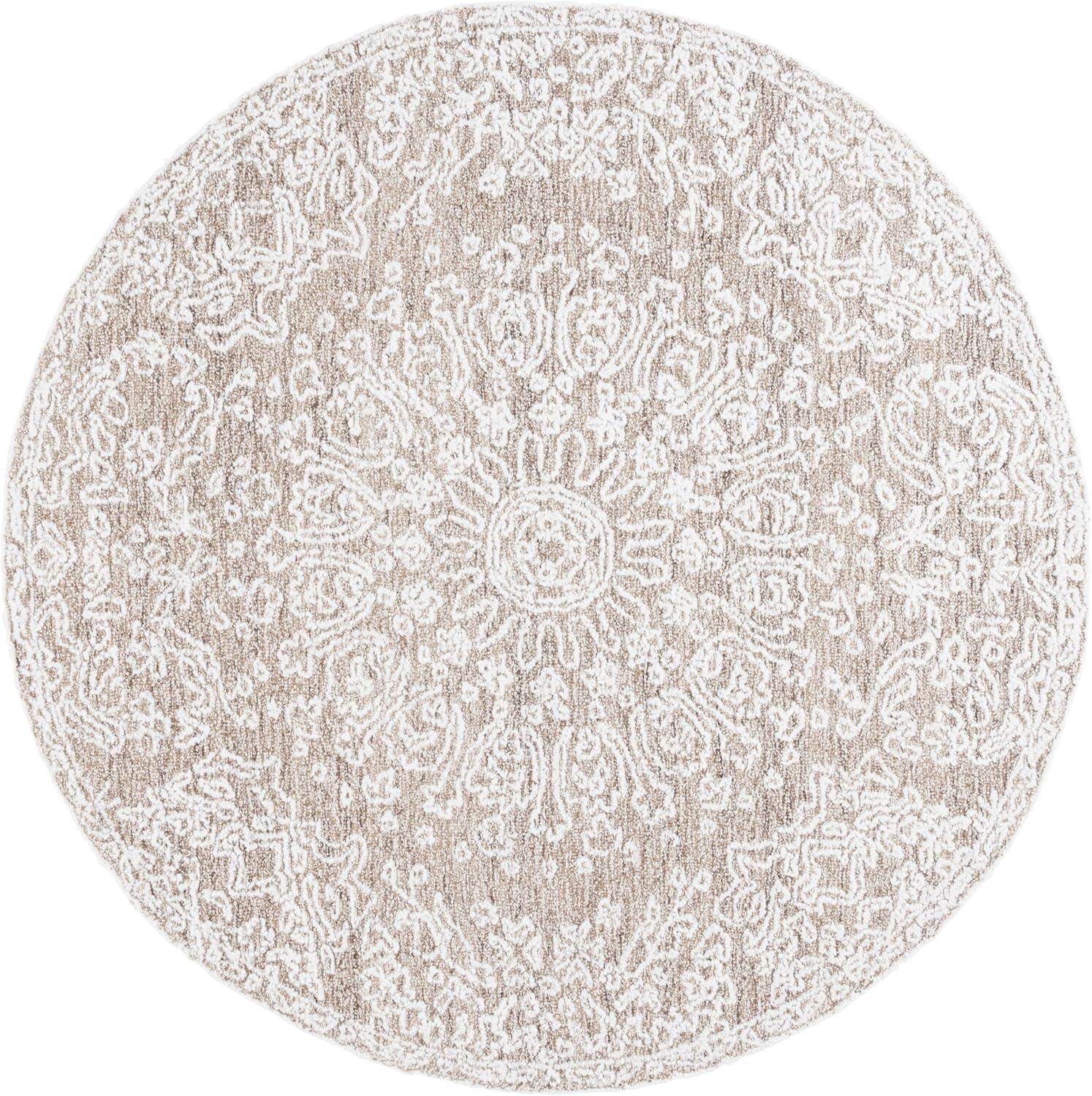 image:imageSAFAVIEH Area Rug 8x10 Ebony Collection Large Ivory amp Brown Traditional Design Ideal for Living Room Bedroom Office Dining Space EBN211TIvoryBrown