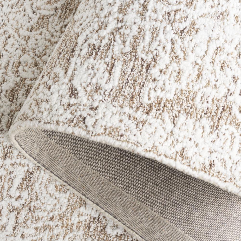 image:imageSAFAVIEH Area Rug 8x10 Ebony Collection Large Ivory amp Brown Traditional Design Ideal for Living Room Bedroom Office Dining Space EBN211TIvoryBrown